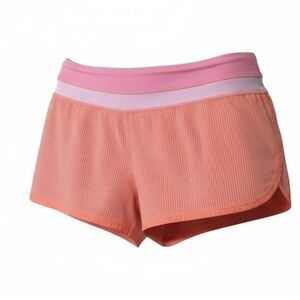 Lululemon Speed Up Shorts Coral & Pink Stripes Running Size 8 colorful